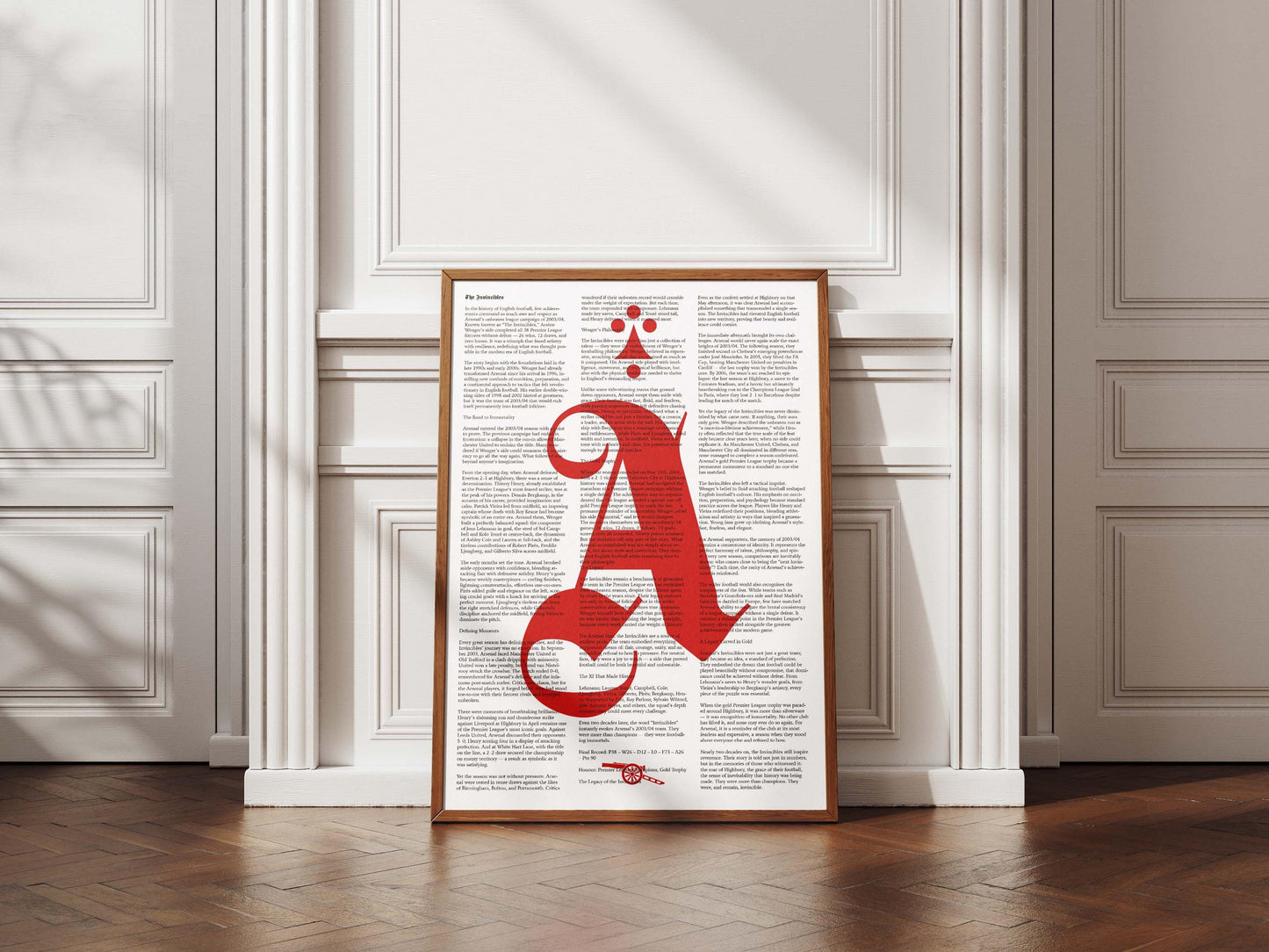 Arsenal Football Poster Print Vintage Retro - North London Forever - Arsenal Invincibles history print