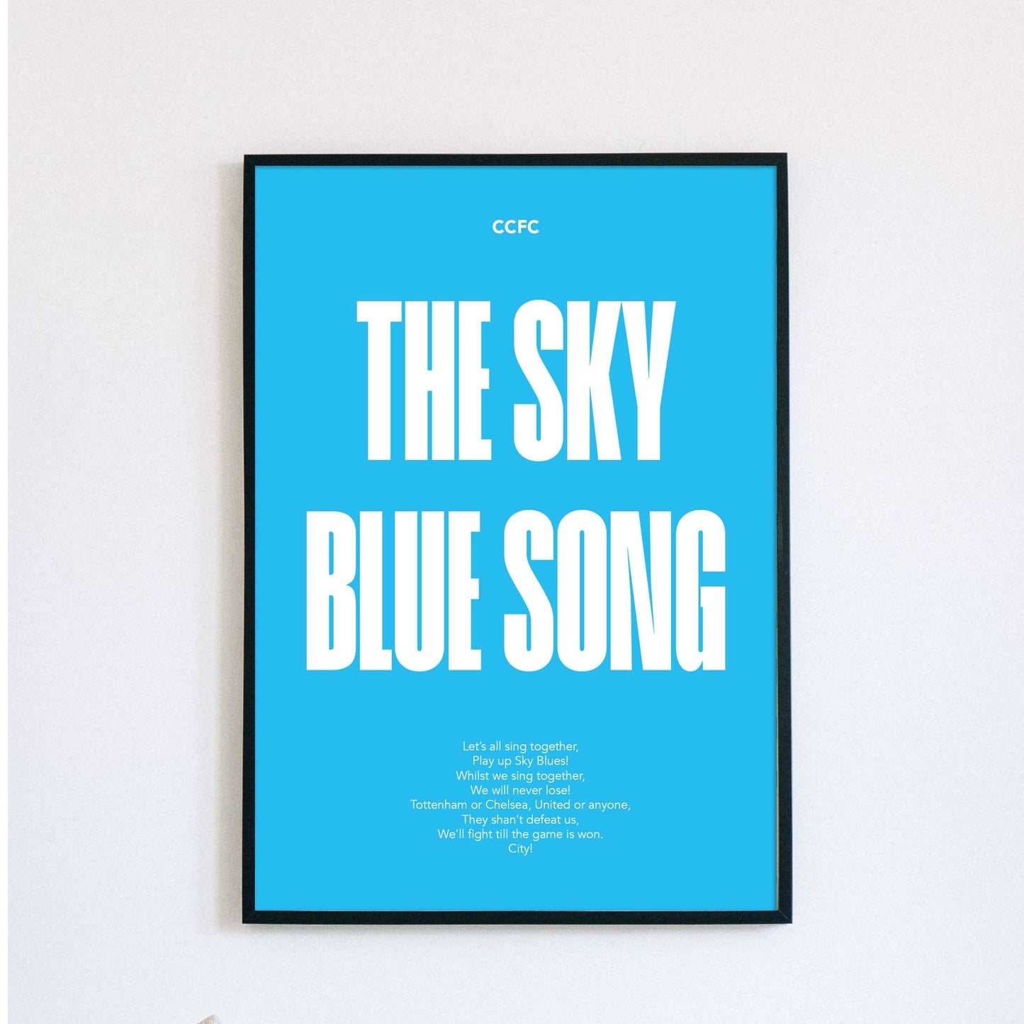 Coventry City Sky Blue song football chant lyrics - poster print - artwork