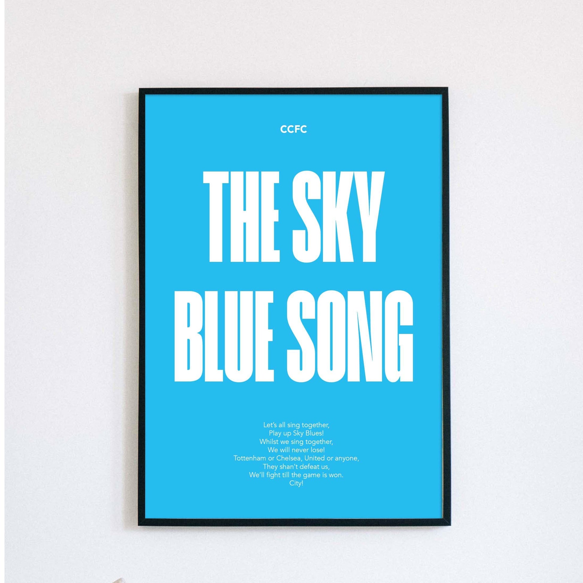 Coventry City Sky Blue song football chant lyrics - poster print - artwork