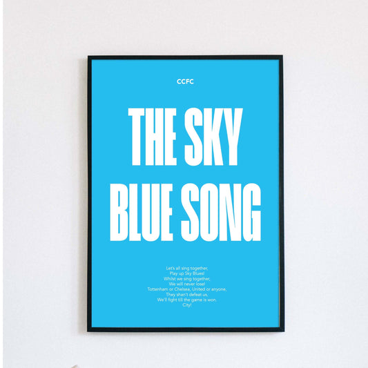 Coventry City Sky Blue song football chant lyrics - poster print - artwork