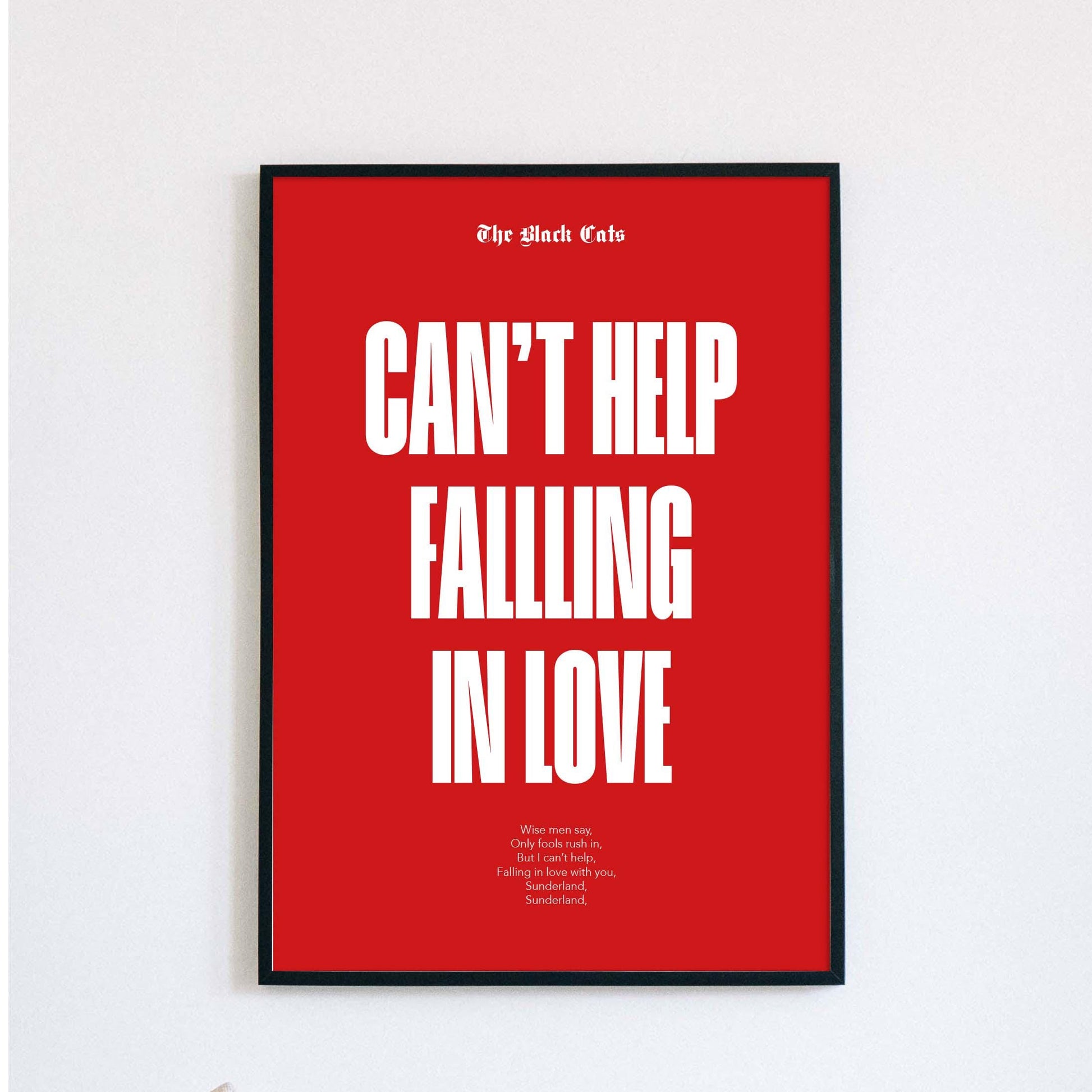 Sunderland | Wise men say | chant | The Black Cats - Poster, Wall Art, Home Decor, Gift, Print - Stadium of Light